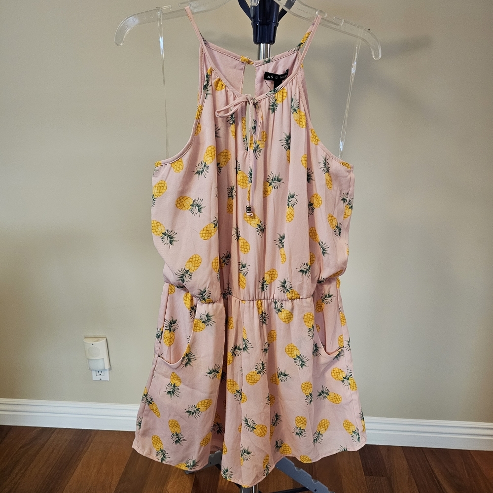 Pink pineapple romper